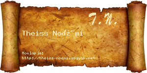 Theiss Noémi névjegykártya